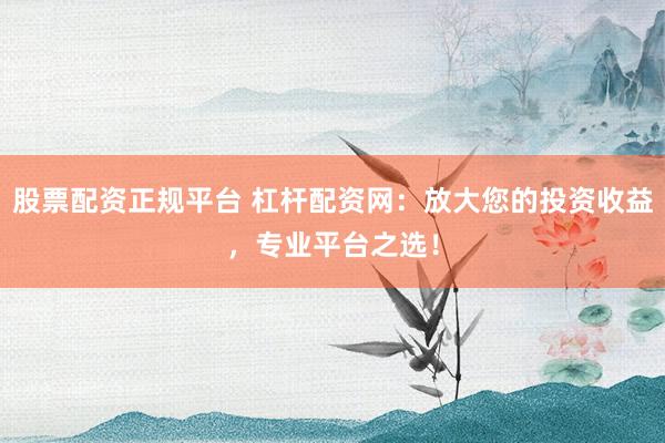 股票配资正规平台 杠杆配资网：放大您的投资收益，专业平台之选！