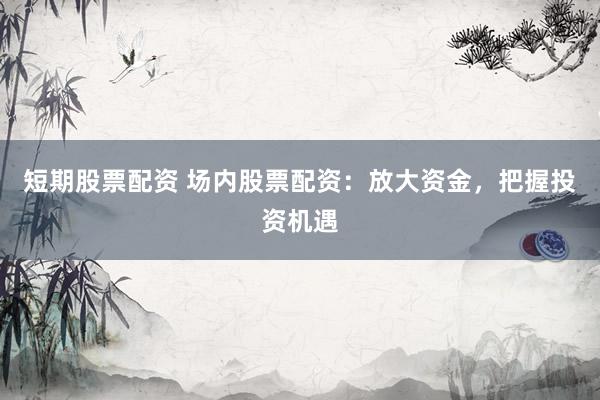 短期股票配资 场内股票配资：放大资金，把握投资机遇
