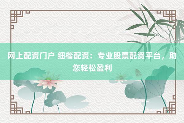 网上配资门户 细楷配资：专业股票配资平台，助您轻松盈利