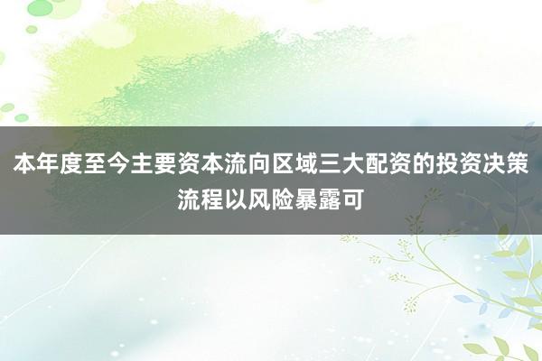本年度至今主要资本流向区域三大配资的投资决策流程以风险暴露可