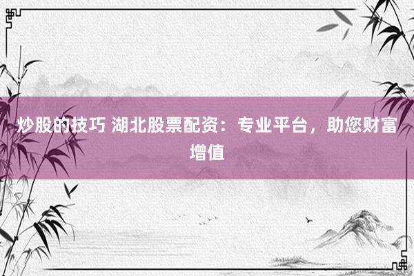 炒股的技巧 湖北股票配资：专业平台，助您财富增值