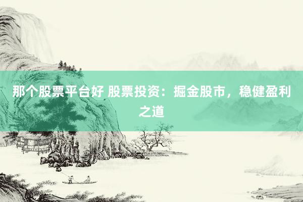 那个股票平台好 股票投资：掘金股市，稳健盈利之道